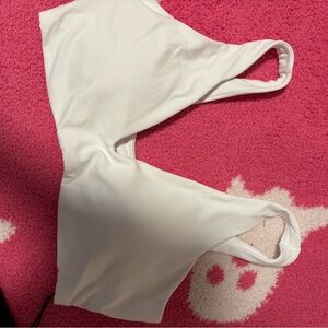 Oner active White scoop back bralette  size medium nwt